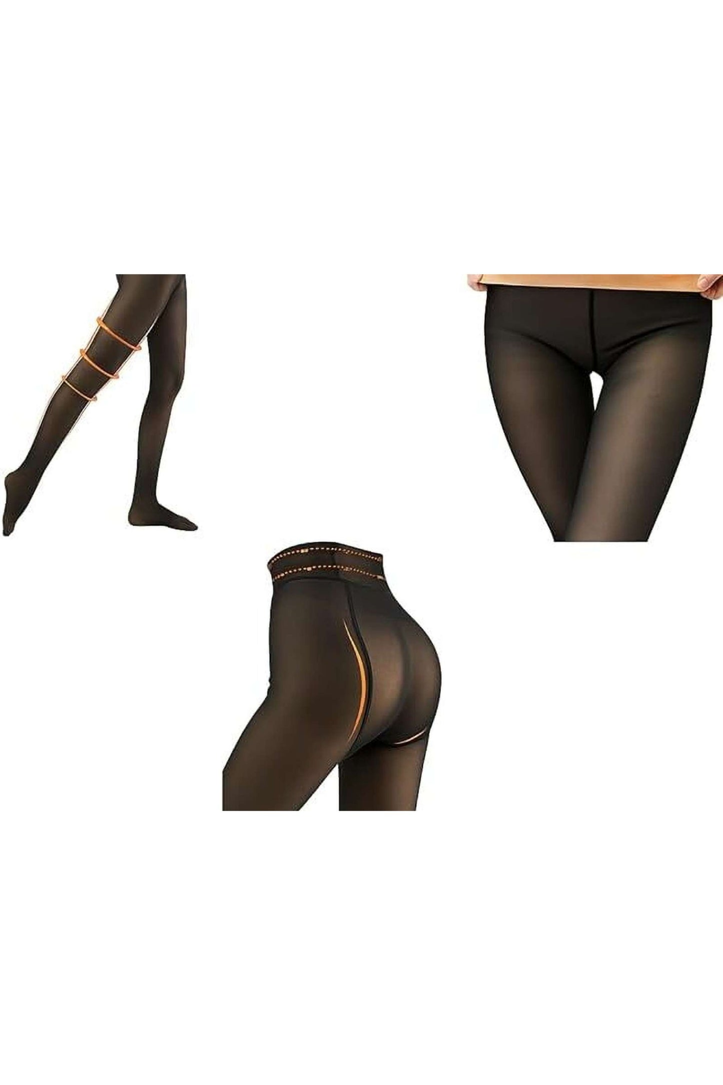 Pure Comfort Black Opaque High-Waist Stockings