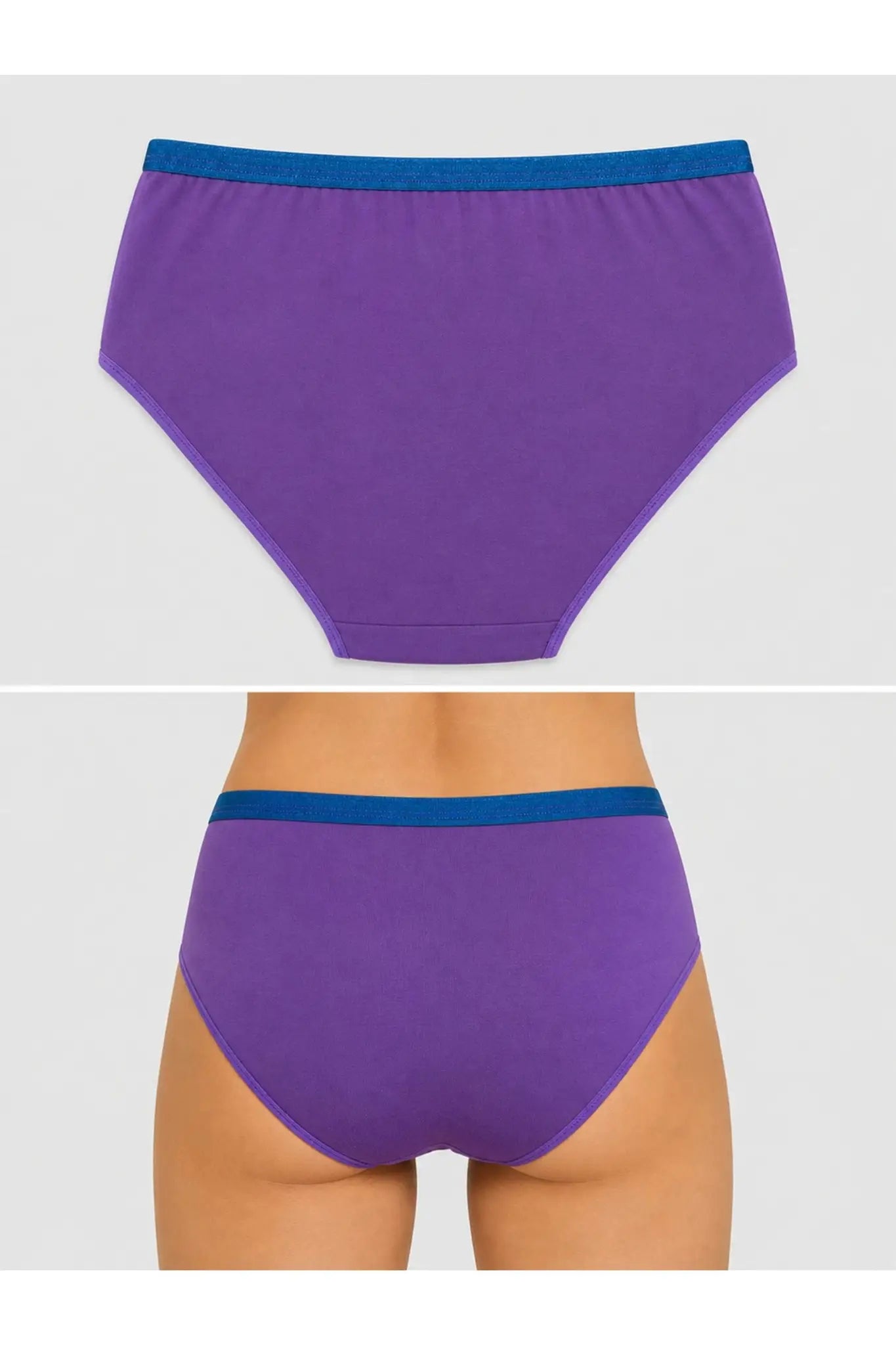 Women's High-Rise Full Coverage Cotton Briefs - Purple