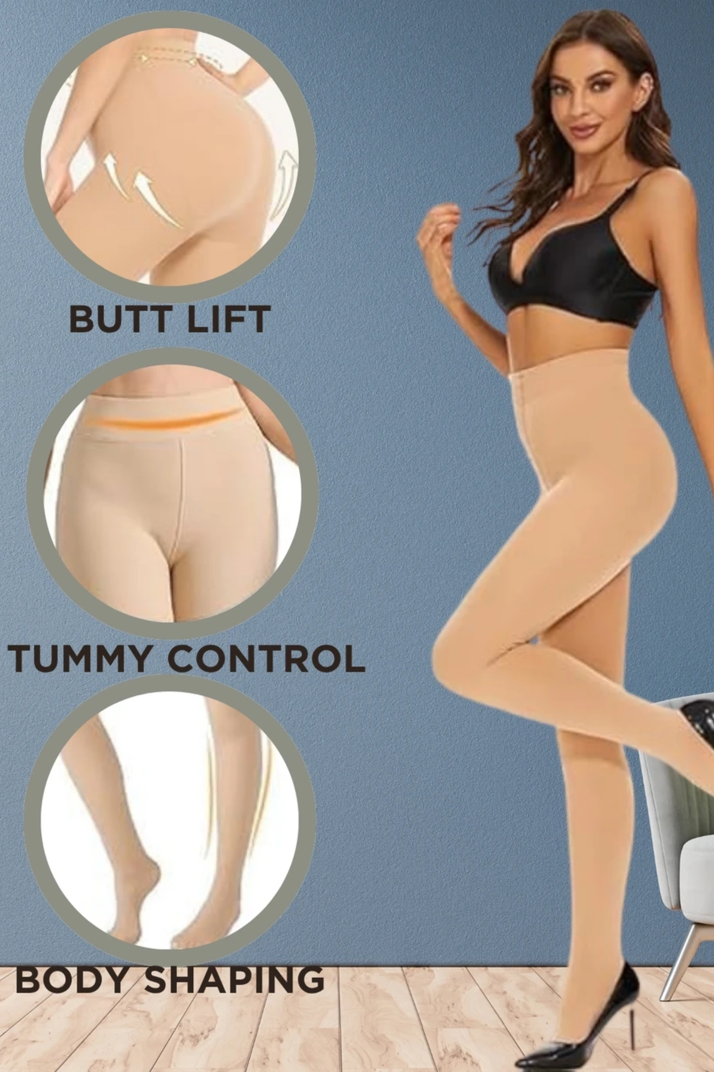 High-Waist Shaper Tights - Tummy Control & Butt Lift Stockings