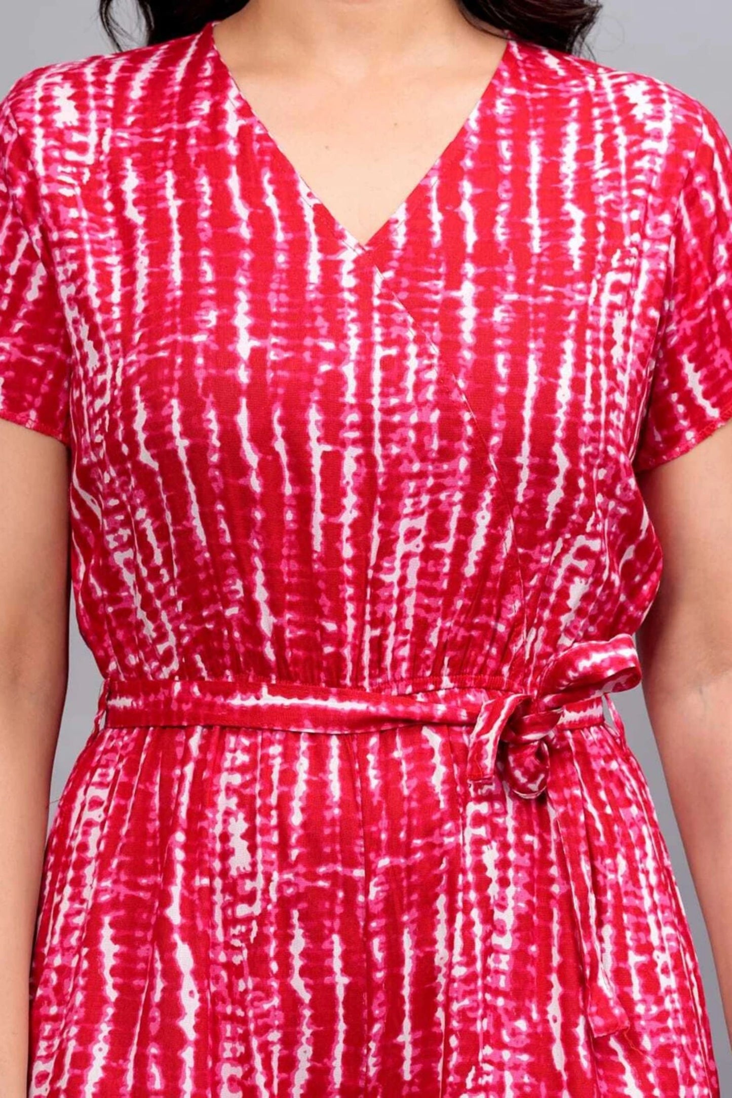 Maroon Kalamkari Print Fusion Co-ord Set - Wide Leg