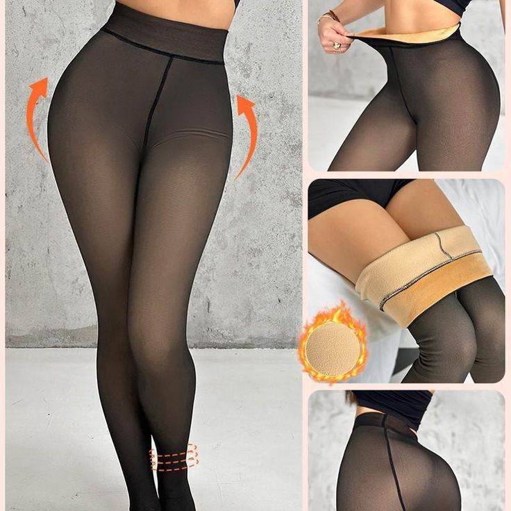 Women’s Sheer Black High-Waist Full-Length Stockings
